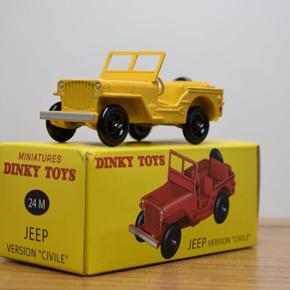Dinky Toys Yellow Version Civile JEEP Diecast 1/43 Scale 24M Miniatures Mattel - Picture 2 of 7